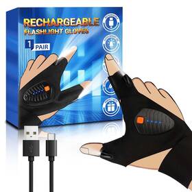 Apicey 318747590382 Rechargeable Led Flashlight Gloves Gifts For Men Dad Him Boyfriend Bir