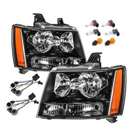 Ap-07tahoe4 Apsve Headlights Assembly With Bulbs And Wiring Harness Compatible 2007-2013 Chvey