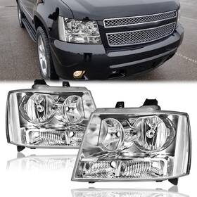 Kq052402 Apsve Clear Headlights Assembly For 2007-2014 Chevy Tahoe Suburban 07-13 Ava