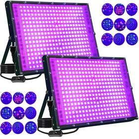 Akl-b-001-2 Arckarling 2 Pack 300w Blacklight 336 Leds Uv Lamp Black Lights For Glow Party 395nm