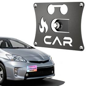 Arrvylor Xg701-7137 Front License Plate Frame Compatible With Toyota Prius 2010-2015 No-drill To