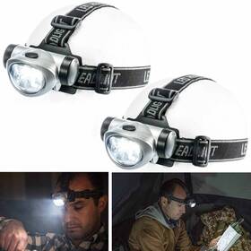 Fl8210-6smd-4-2pc Atb 2 Pc Headlamp Flashlight 120 Lumens Light Camping Headlights Outdoor Head Lamp
