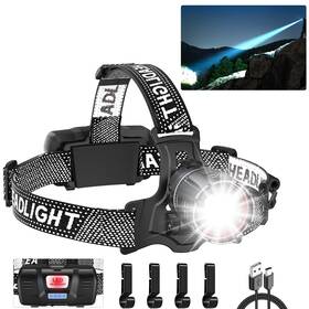 H-2401-td-2 Atdoall Super Bright Led Headlamp 100000 Lumen Rechargeable Head Lamp With Motion Se