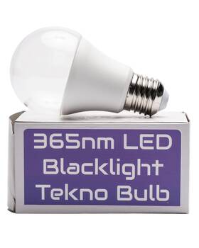 Atomic Bubbles 859899001342 Tekno Led 365nm Blacklight Bulb - 12 Watts/110 Volts/uv 365nm/a60 Base Glow