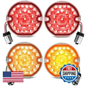 Audexen B082vtbm7y 3-1/4 Inch Led Turn Signal Kit 1157 Double Base Front 1156