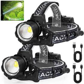 Auraseason 767776766164 Led Rechargeable Headlamp 190000 Lumens Super Bright Head Lamp With 3 Modes