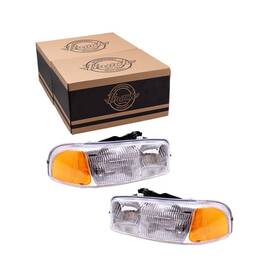 Aa-1221-0060lr Autoandart Halogen Headlight Set - Pair Fit For 1999-2007 Gmc Sierra Pickup Truck