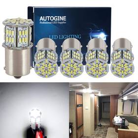 Autogine-1156-54w5-rv Autogine 5pcs 600 Lumens Super Bright 9-30v 1156 1141 1003 1073 7506 Ba15s Led Bulbs 3