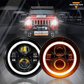 Qpv00e59s72-ca Auxbeam 7 Inch Led Headlights Dot Approved For 1997-2018 Jeep Wrangler Jk Jku