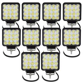 04-10x48f Auxtings 10 Pieces 4 Inch 48w Flood Led Work Light Bar Off Road Driving Lamp