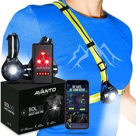 Avanto Lifestyle 632726457044 Pro Chest Light Original Usb-c Rechargeable Running Lights For Runn