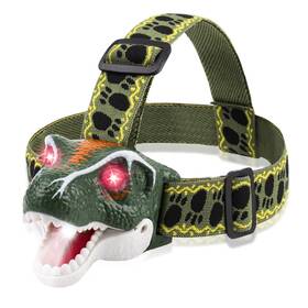 T-rex-0001 Azyfei Kids Headlamp - Led Dinosaur T-rex Flashlights Toys With Adjustable