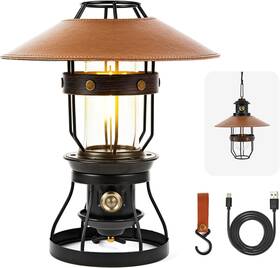 Bamwuan 794697724935 Metal Led Retro Camping Lantern 2-in-1 Hang/stand Dimmable 3500mah Recharge