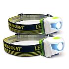 Be-hdlmp-2 Pack Cree Led Headlamp White Red Lights Adjustable 784672866613