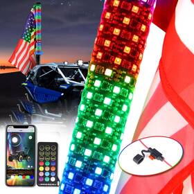 2ft-1pc Beatto 1pc 2ft Chasing Led Fat Whip Light High Density And Brightness With