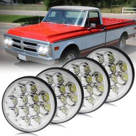 Ip68 Beaveway 763383299606 4pcs 5.75 Inch 36w Crystal Round Led Headlight Sealed Beam Waterproof Replac