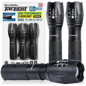 9386 Bell Howell Taclight 3 Pk Tactical Flashlights High Lumens Super Bright Led Flash Lights