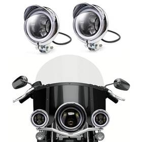 B-mtcd062-s02 Beneall Motorcycle Auxiliary Light 4 Inch 2pcs Fog Lamp Headlight Chrome Led Front He B-mtcd062-s02 Beneall Motorcycle Auxiliary Light 4 Inch 2pcs Fog Lamp Headlight Chrome Led Front He