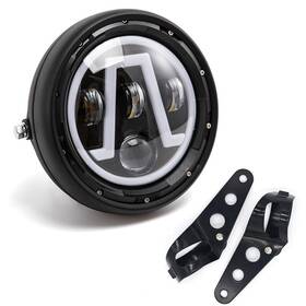 Beneall B-mtcd314-7-b Motorcycle Headlight Assembly Led 7 Inch Round Front Head Light With Bracket