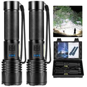 P109-cob-2p Bercol Flashlights High Lumens Rechargeable 990 000 Super Bright Led
