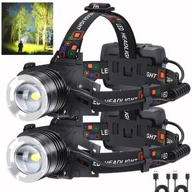 Td62 Bercol Led Rechargeable Headlamp 2 Pack 99 000 Lumens Head Lamps Include Attery
