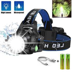 4674 Bexcost Led Headlamp Usb Rechargeable Headlight Head Torch Outdoor Waterproof 25000lm