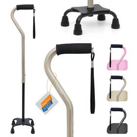 Bigalex 793169372568 Quad Cane Adjustable Walking Flexible Lightweight Comfortable Fo