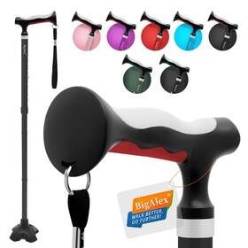 Txsb-002 Bigalex Lightweight Collapsible Walking Cane With Soft Comfortable Tpr Handle