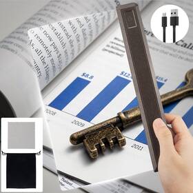 B491yw-1 Bigmonat 3x Full Page Magnifier With Led Light Usb Rechargeable Brightness