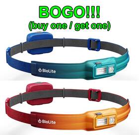 Hpa0310 Biolite Pair Of Headlamps 425 Usb Rechargeable Lumens No-bounce Fit