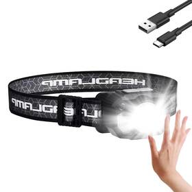 Biteboom 787942215555 Portable Rechargeable Headlamp Usb C With Six Lighting Modes And Magnetic Attachme