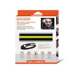 Black Decker 445009975912 350 Lumens Usb Rechargeable Cob Headlamp With Led Spotlight And Wave Sensor