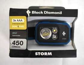 5627-4864 Black Diamond Storm 450 Lumens Led Headlamp Blue And Rechargeable