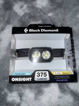 Bd6206631001all1 Black Diamond Onsight 375 Lumens Led Headlamp - Aluminum White Ip67 New