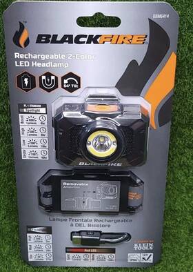 Bbm6414 Blackfire Usb-c Rechargeable 2-color Led Headlamp 800 Lumens Orange -