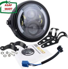 Bliauto Lighting 313036155171 7 Inch Round Led Motorcycle Headlight With Housing Bucket Amber Turn Signal Ligh