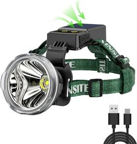 Xst-m60 Blueyu Solar/rechargeable Headlamps 20000 Lumens Super Bright Headlamp 90 Adjustable