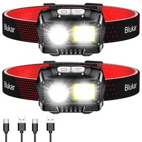 Blukar 711181312591 Led Headlamp Rechargeable 2000l High Lumen Super Bright Dimmable Headligh