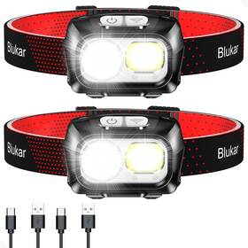 2000l Blukar K9125 Led Headlamp Rechargeable Super Bright Headlight With Motion Sensor -di