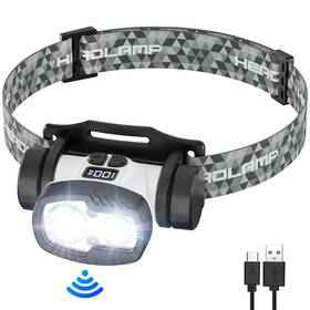 Ussqsm-rlhp-bk-1 Bobkid Rechargeable Led Headlamp Flashlight 1500 Lumen Headlight With 9 Modes Moti