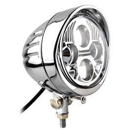 Bs144ledhtcc Boldness Motorcycle 4.5inches Headlight Led Assemblies Visor Trim Cover Metal