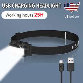 Bp08 Boruit Long Battery Life Headlight Led Ultra Bright Travel Camping Flashlight Us