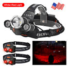 Rj3000-h09 Boruit Led Headlamp Head Torch Headlight Rechargeable Red Light Flashlight