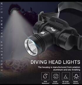 Yhx-1362 Boruit Led Diving Headlamp For Up To 60m / New Open Box