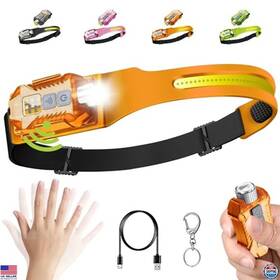 Xw005 Brand Helinyan Rechargeable 2-in-1 Led Headlamp Ip65 Waterproof 9 Modes For Camping And Running