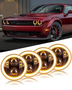 M002-zq-b-zh-4pcs-014us Braveway 5.75 Inch 5 3/4 Led Headlights Sealed Beam Headlamps H5006 With Hi-lo