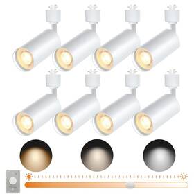 Bs-04-001 Bravsekai 8pcs Dimmable Led White Track Lighting Heads No Rails With Extra Dedi