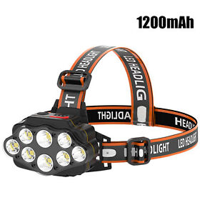Oqu8087143947337ub Bright 8led Headlamp Usb Rechargeable Waterproof Outdoor Headlight M9y6