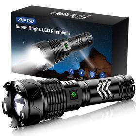 Brovave-160-a Brovave Rechargeable Led Flashlights 120000 High Lumens Super Bright Flashlight Xhp16