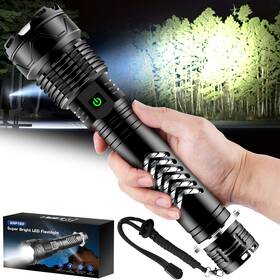 Brovave-160-b Brovave Rechargeable Led Flashlights 150000 High Lumens Super Bright Flashlight Xhp16